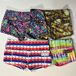 FLEO Athletic Shorts Bundle Women’s Small | CrossFit Gym Lift | 4 Pair bundle